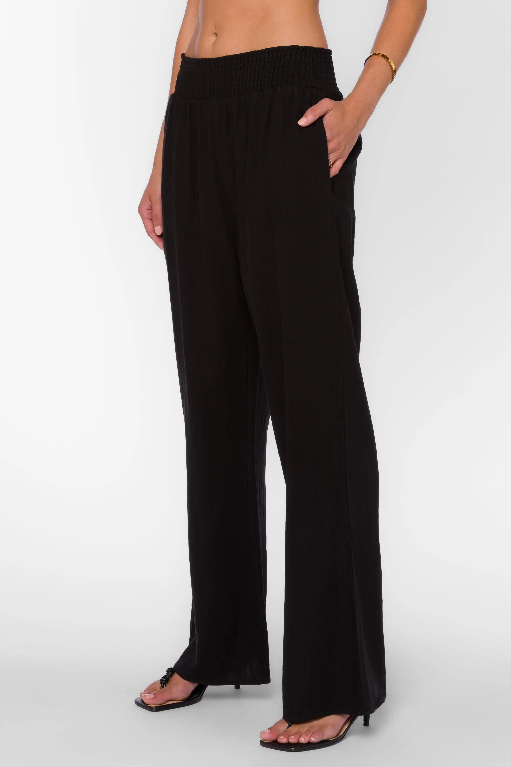 Morelia Black Linen Pants sold by Velvet Heart product image thumbnail 3