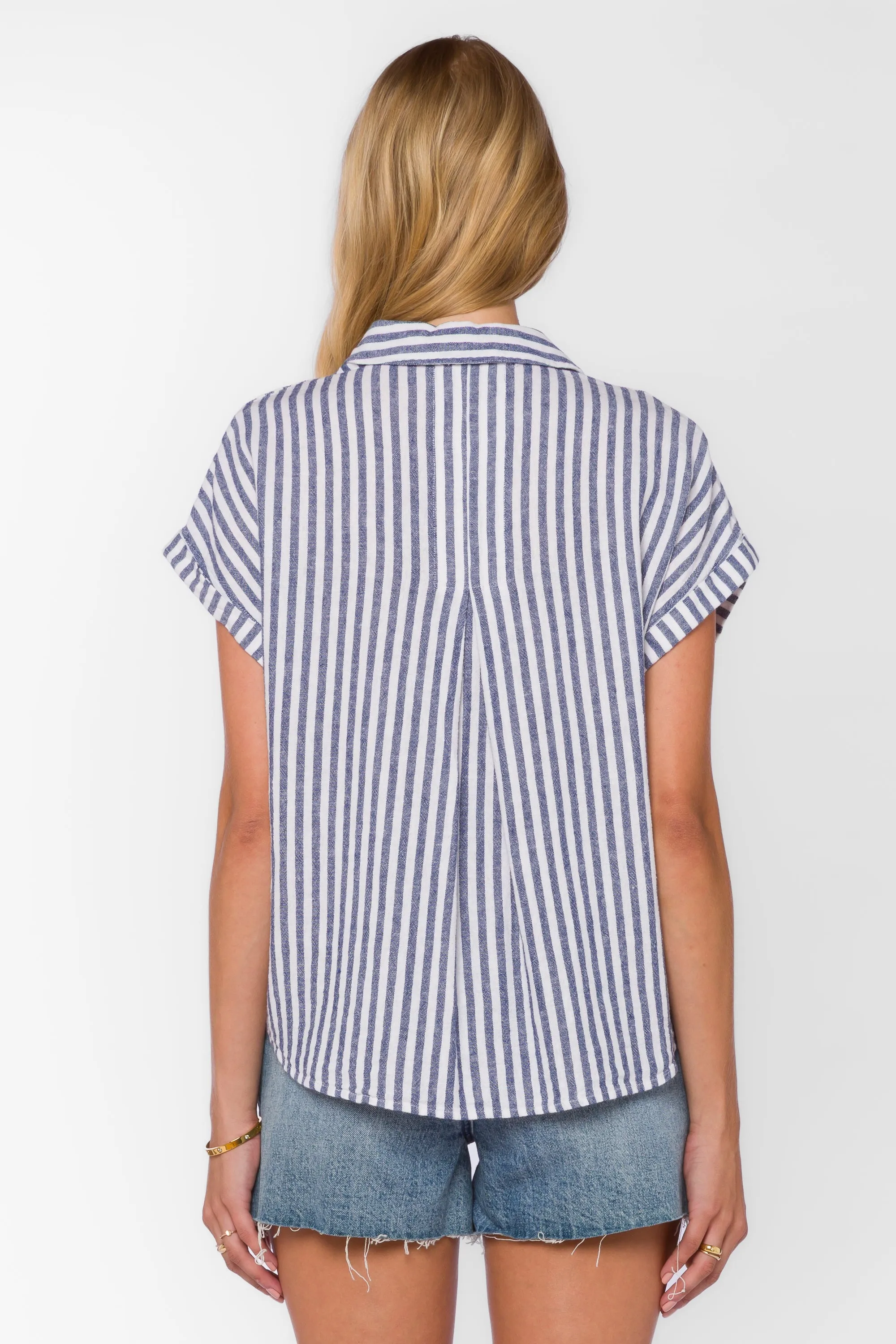 Kirsty Blue Stripe Shirt sold by Velvet Heart product image thumbnail 4