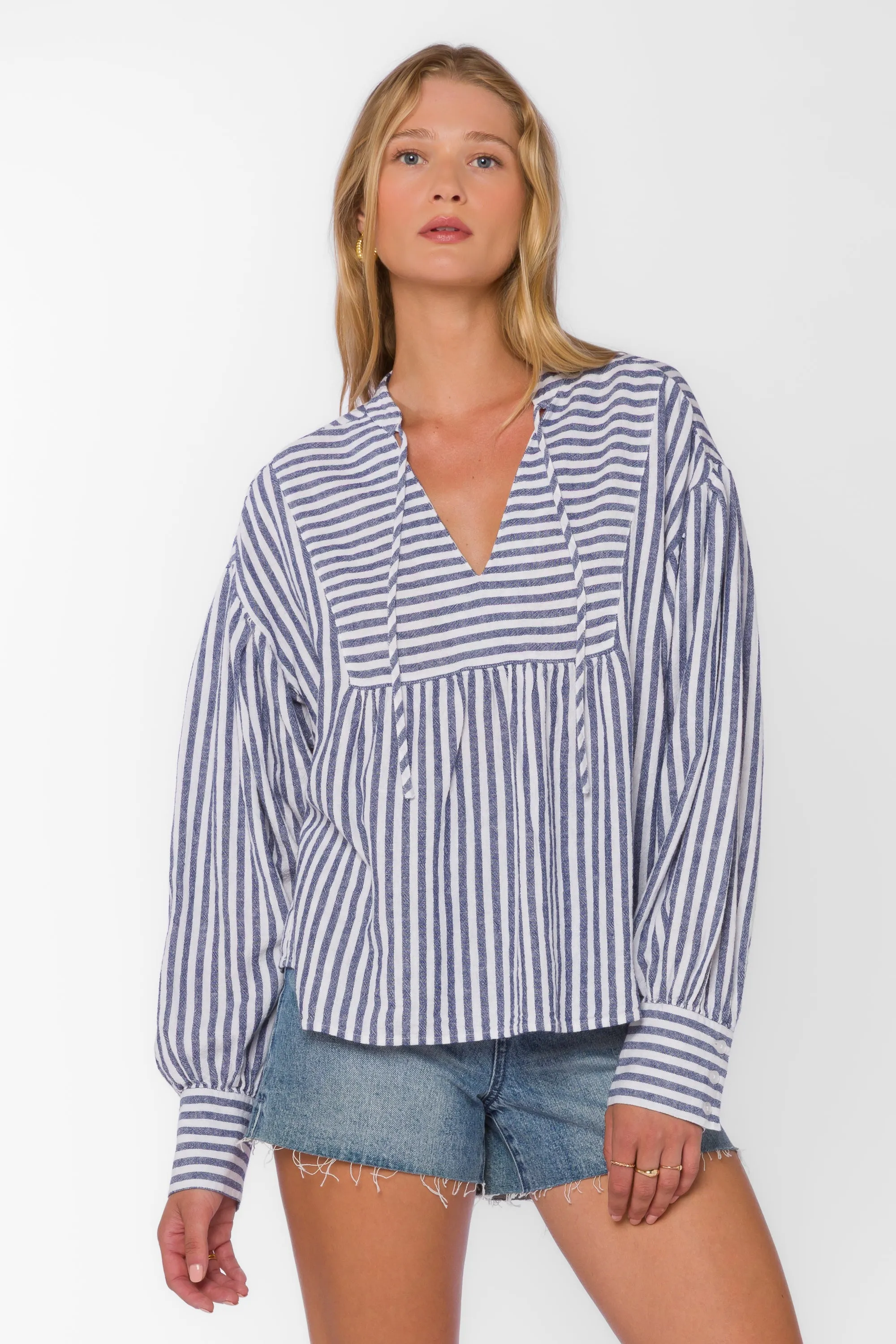 Vince Blue Stripe Top sold by Velvet Heart product image thumbnail 3