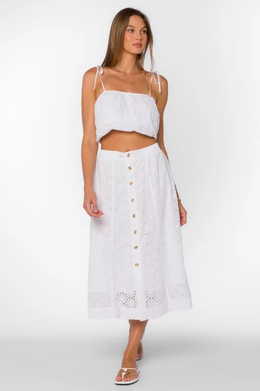 Allura Optic White Skirt sold by Velvet Heart