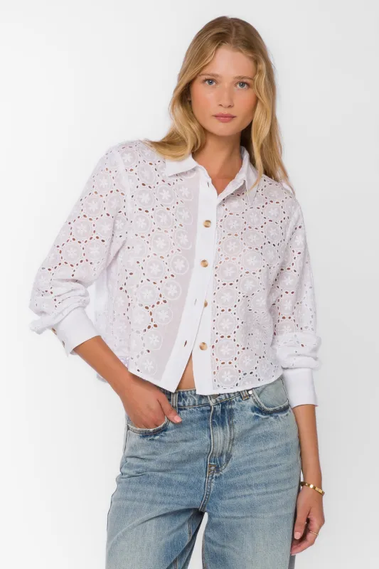 Lilith Optic White Shirt sold by Velvet Heart