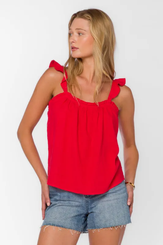 Carolyn Saucy Red Cami sold by Velvet Heart