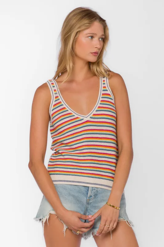 Nadia Sunny Stripe Tank sold by Velvet Heart