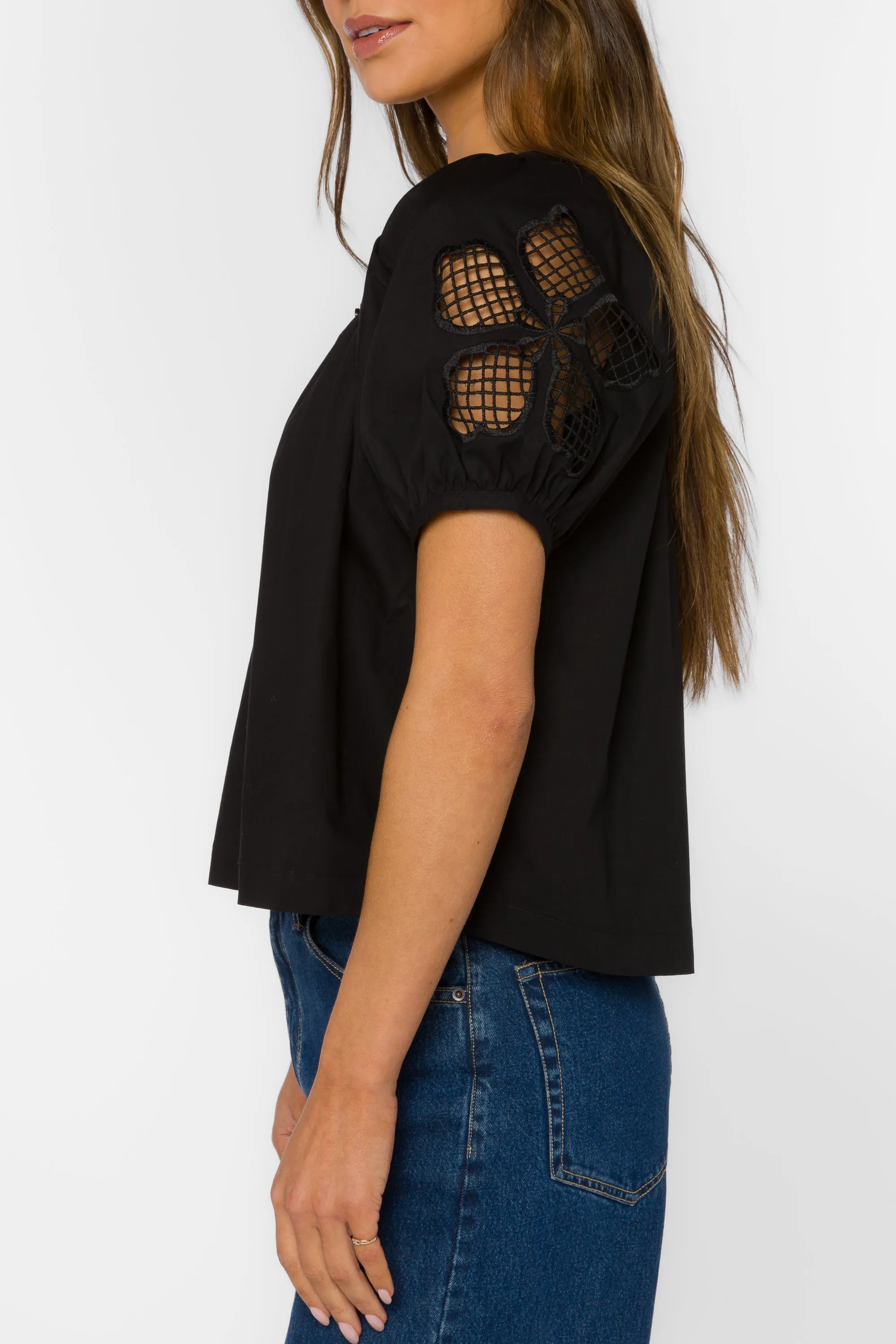 Flora Black Top sold by Velvet Heart product image thumbnail 4