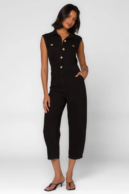 Maggie Black Jumpsuit sold by Velvet Heart