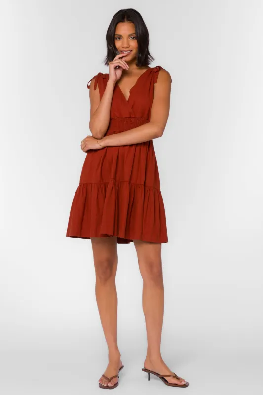 Charla Henna Brown Dress sold by Velvet Heart