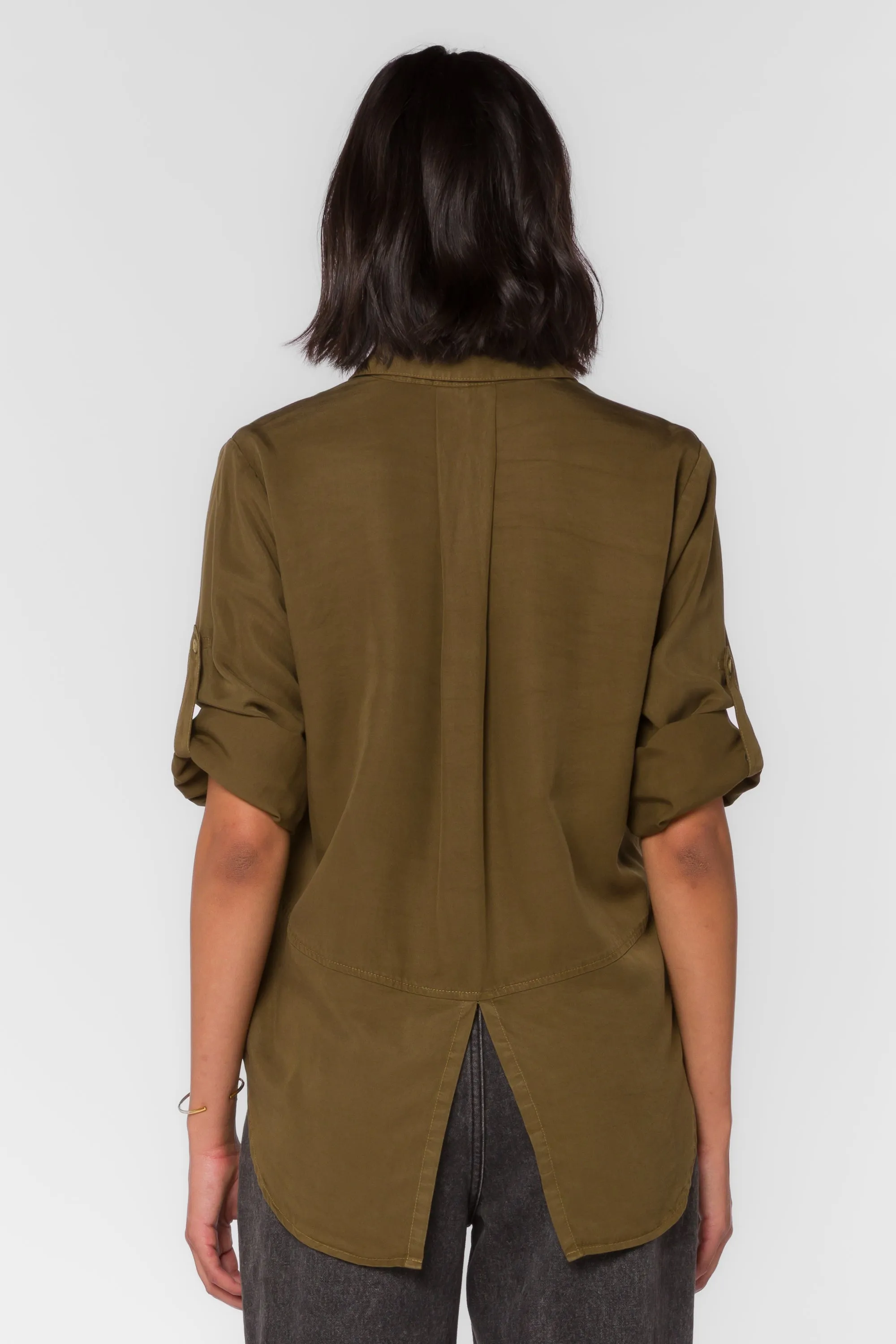 Riley Pesto Green Shirt sold by Velvet Heart product image thumbnail 4