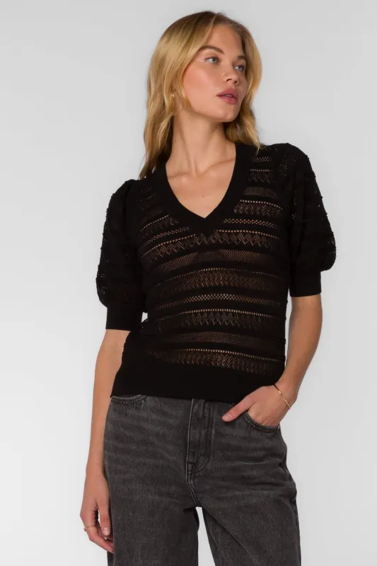 Mable Black Top sold by Velvet Heart