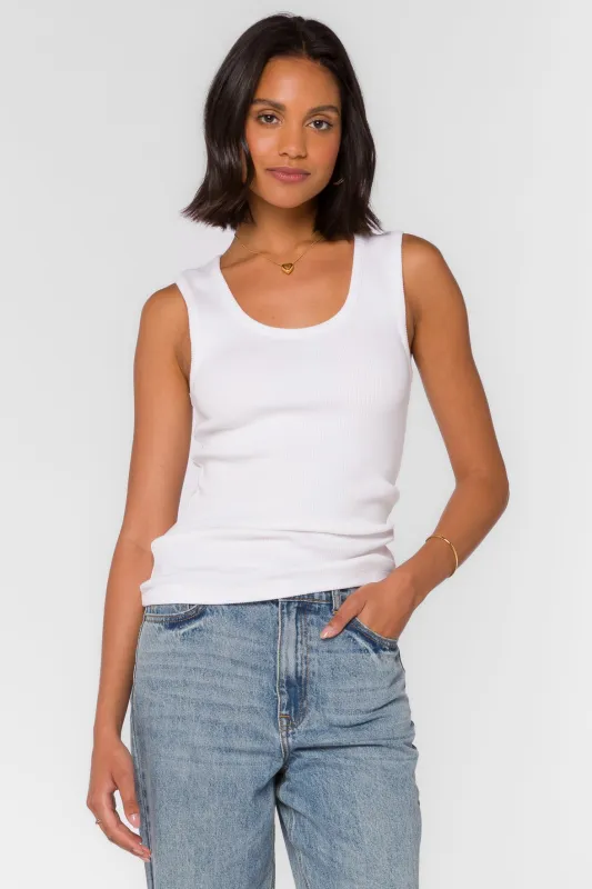 Larisa Optic White Tank made by Velvet Heart