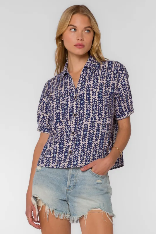 Selena Striped Geo Shirt sold by Velvet Heart