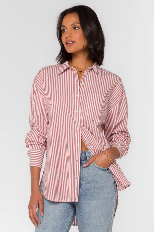 Waylon Pinecone Stripe Shirt sold by Velvet Heart