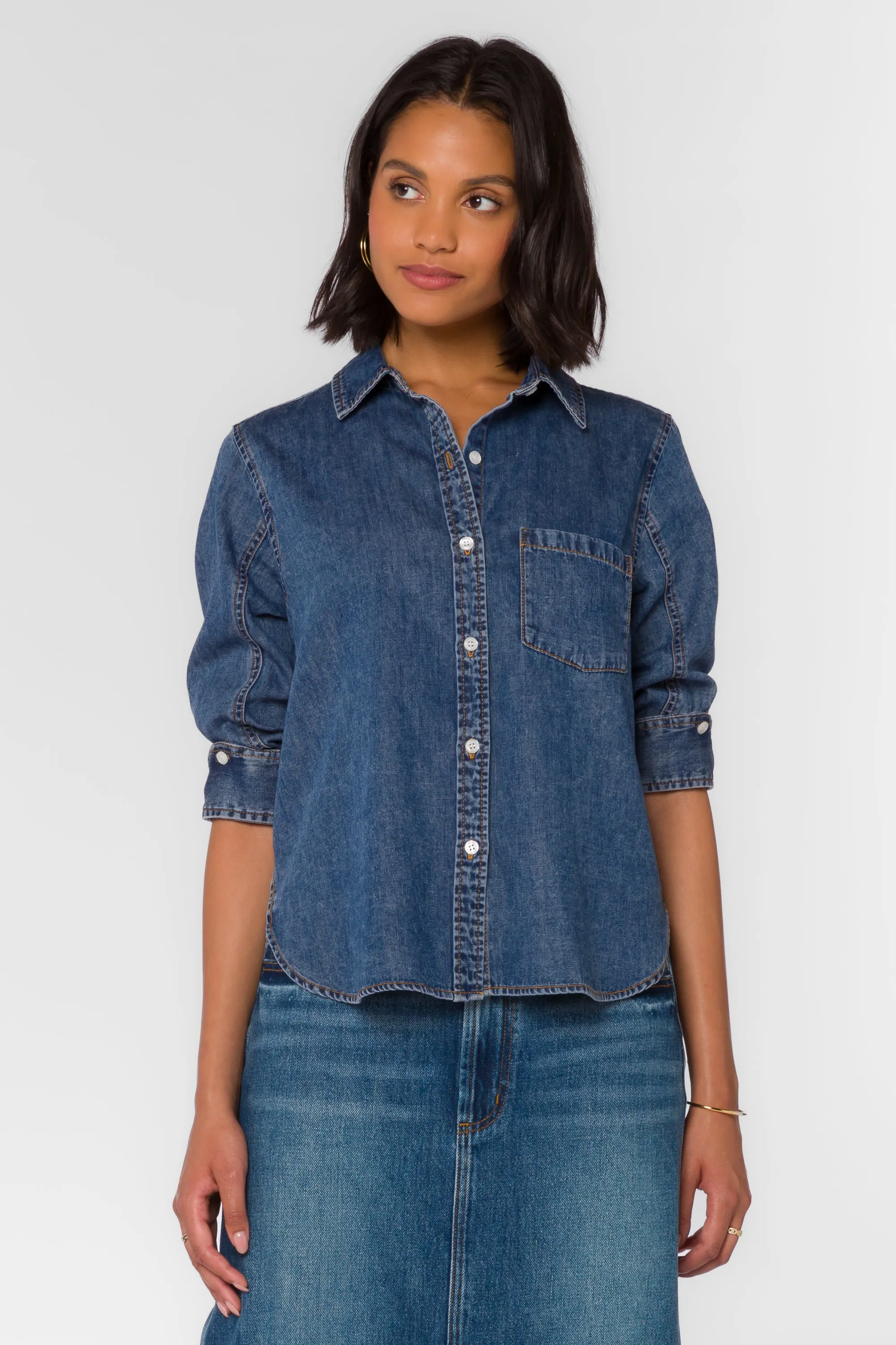 Kobe Nile Blue Shirt sold by Velvet Heart product image thumbnail 3