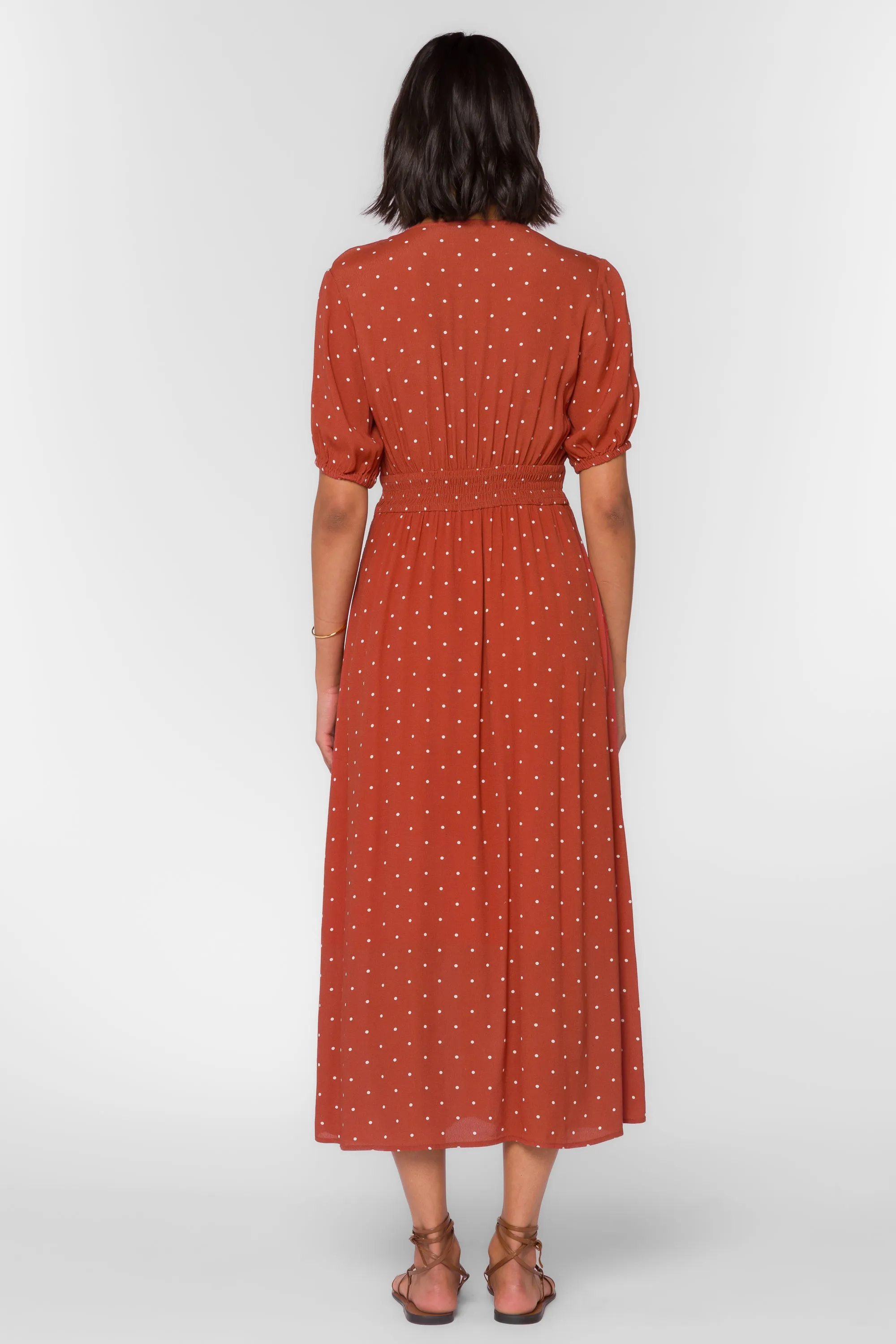 Livana Red Dotted Dress sold by Velvet Heart product image thumbnail 3