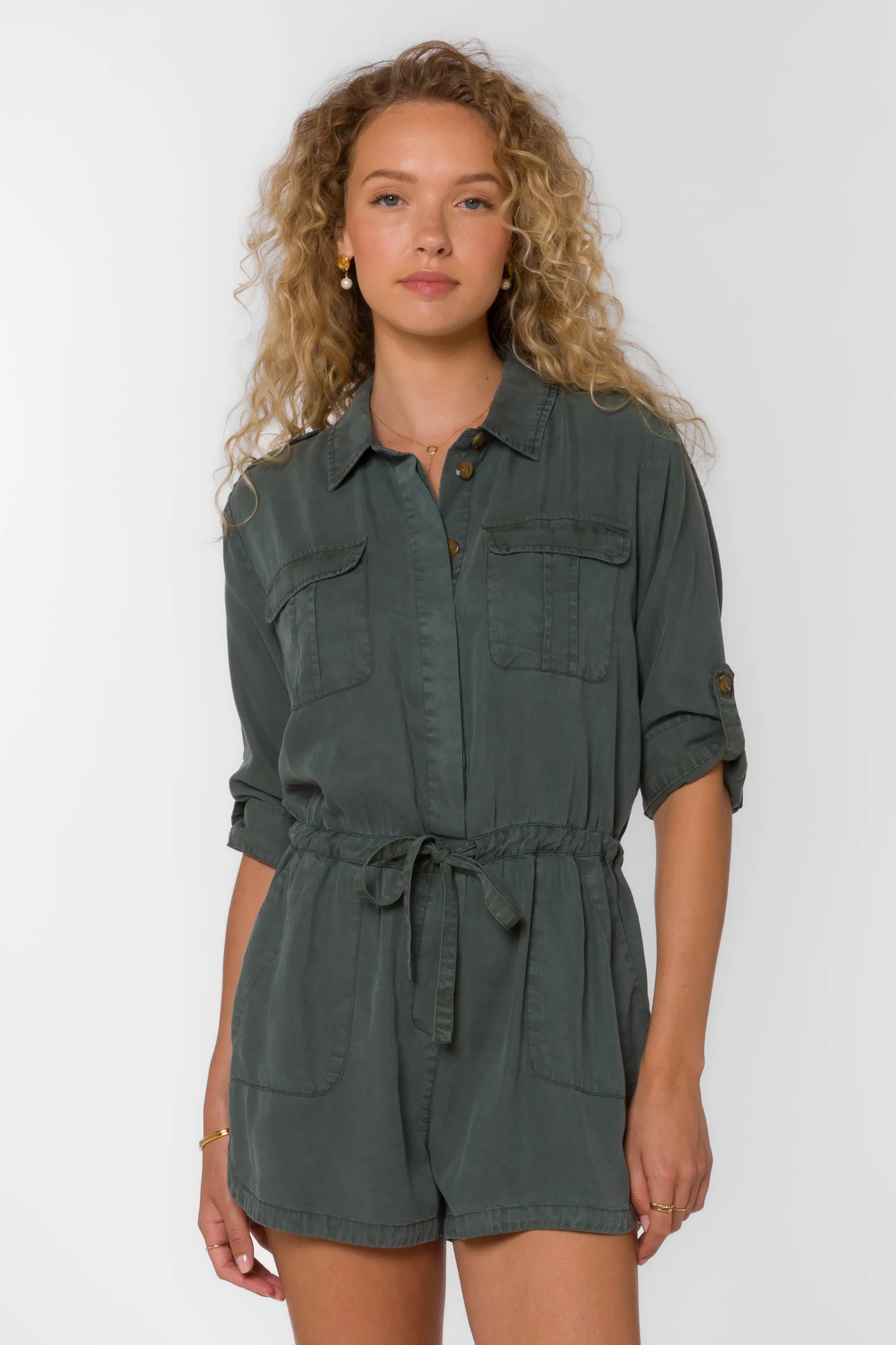 Luba Sage Leaf Romper sold by Velvet Heart product image thumbnail 2