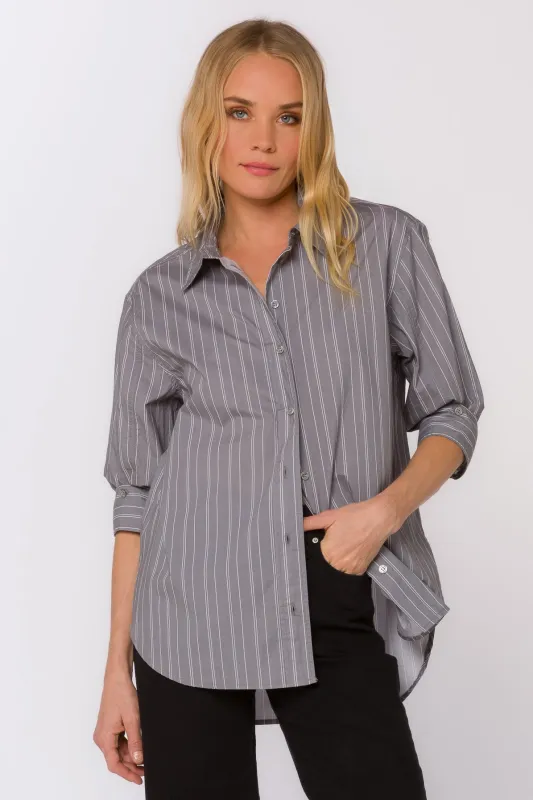 Suri Grey Stripe Shirt sold by Velvet Heart