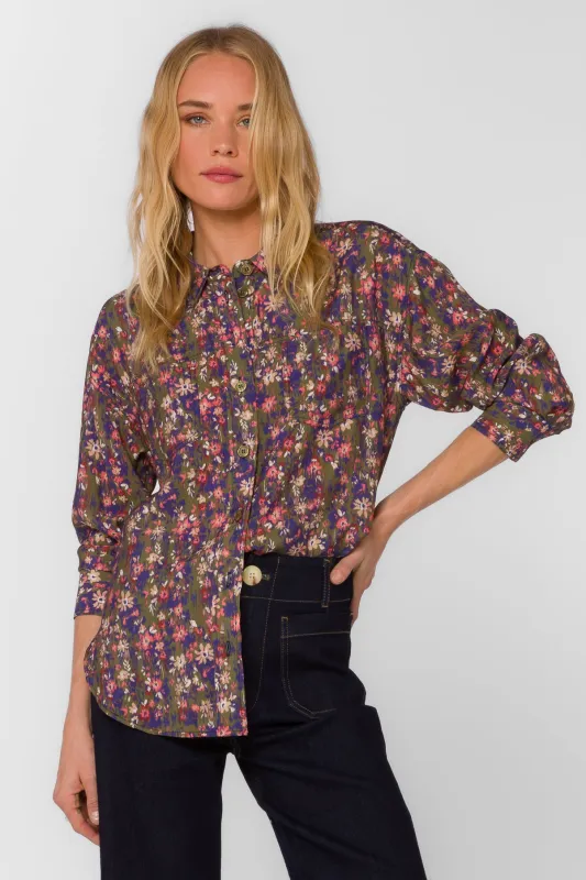 Braxton Ditsy Greenery Shirt sold by Velvet Heart