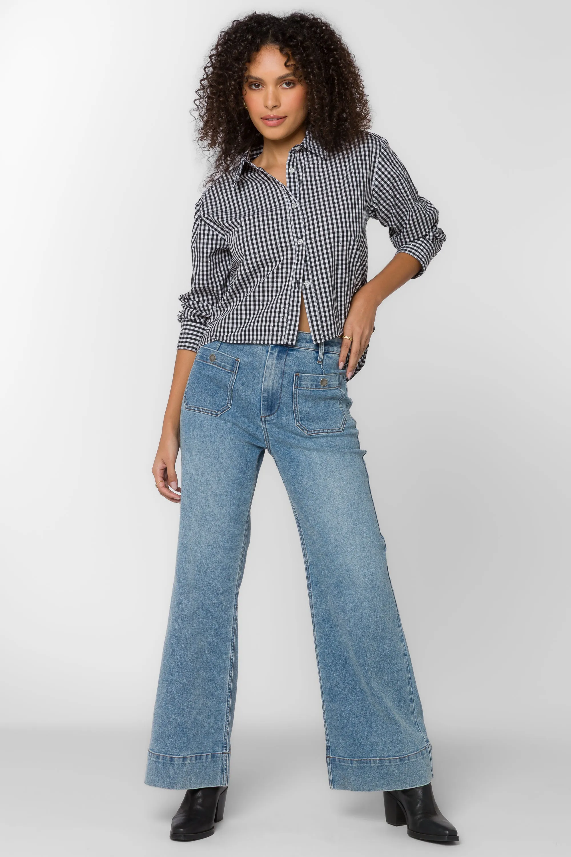 Frazer Black Gingham Shirt sold by Velvet Heart product image thumbnail 2