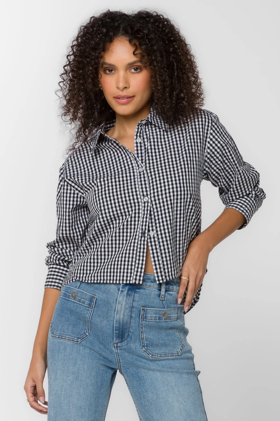 Frazer Black Gingham Shirt sold by Velvet Heart