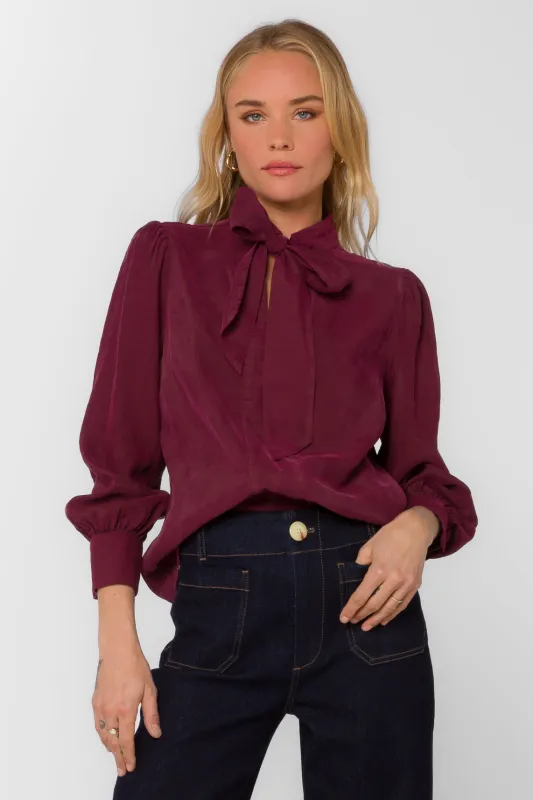 Anastasia Cabernet Blouse sold by Velvet Heart