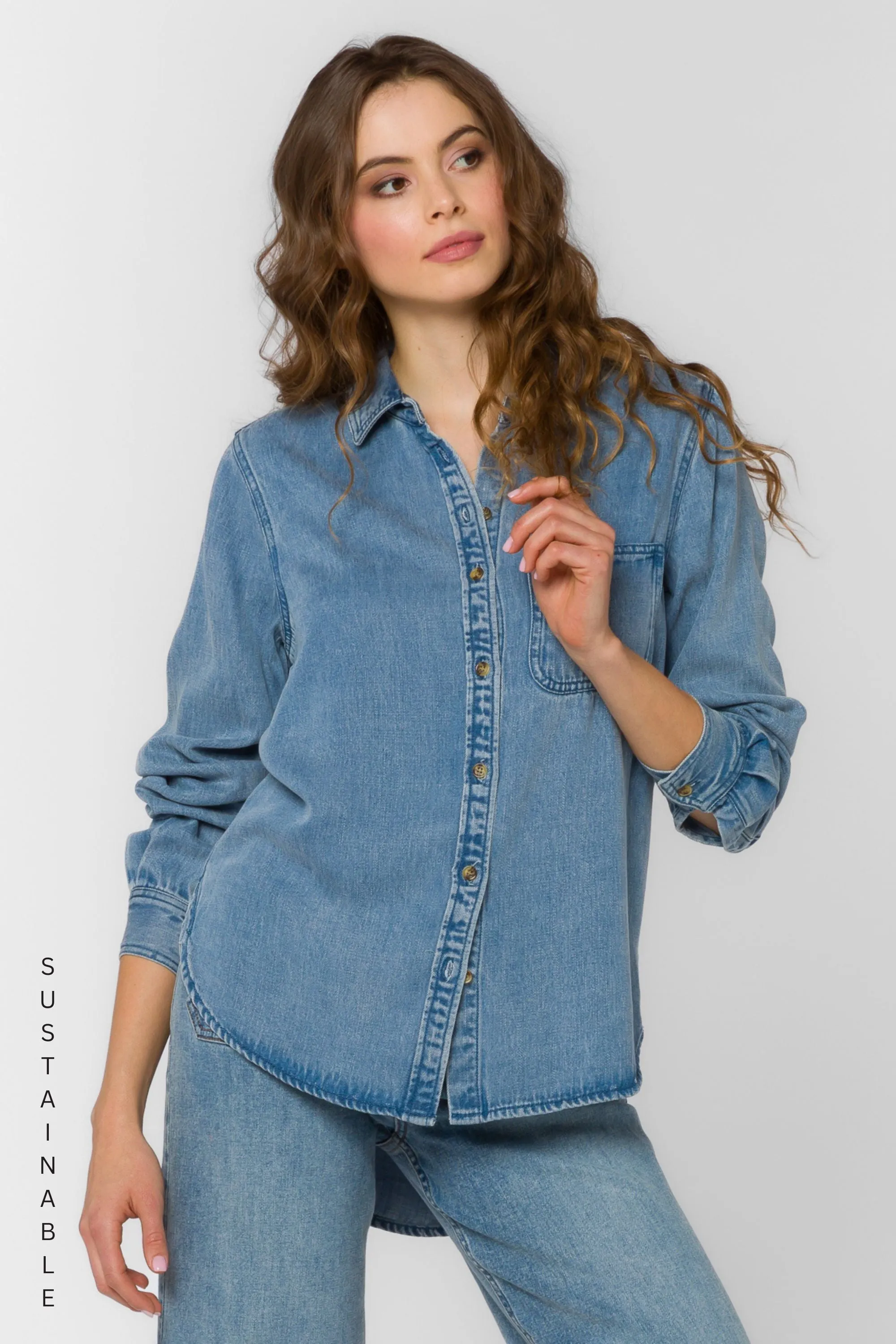 Bennett Uptown Blue Shirt sold by Velvet Heart