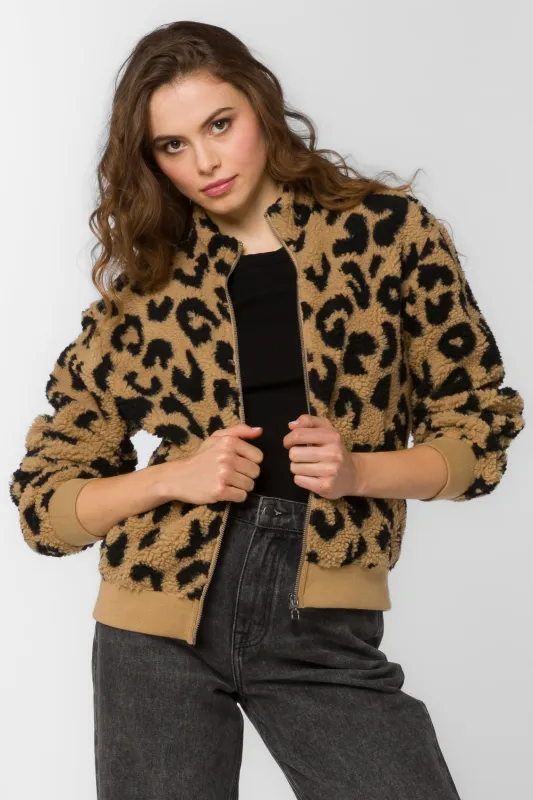 Aggie Cheetah Fuzz Jacket sold by Velvet Heart