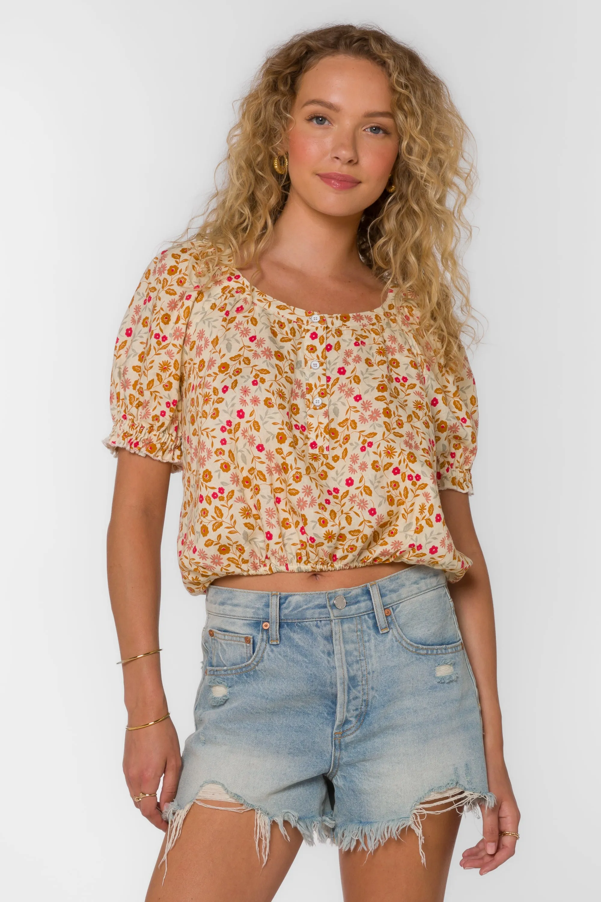 Derby Multi Brown Ditsy Floral Blouse sold by Velvet Heart product image thumbnail 3