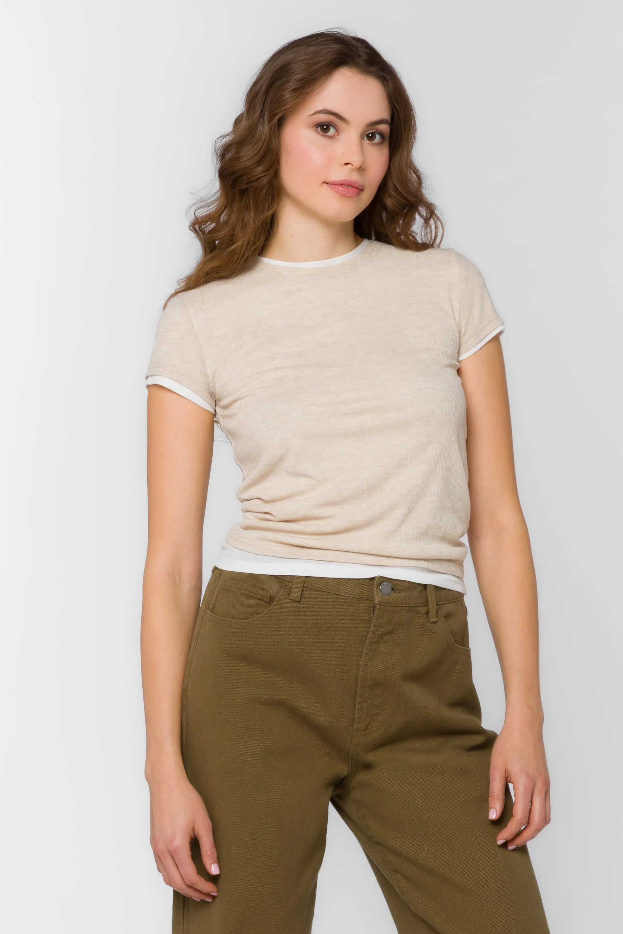 Zaira Sandstone Tee sold by Velvet Heart product image thumbnail 3