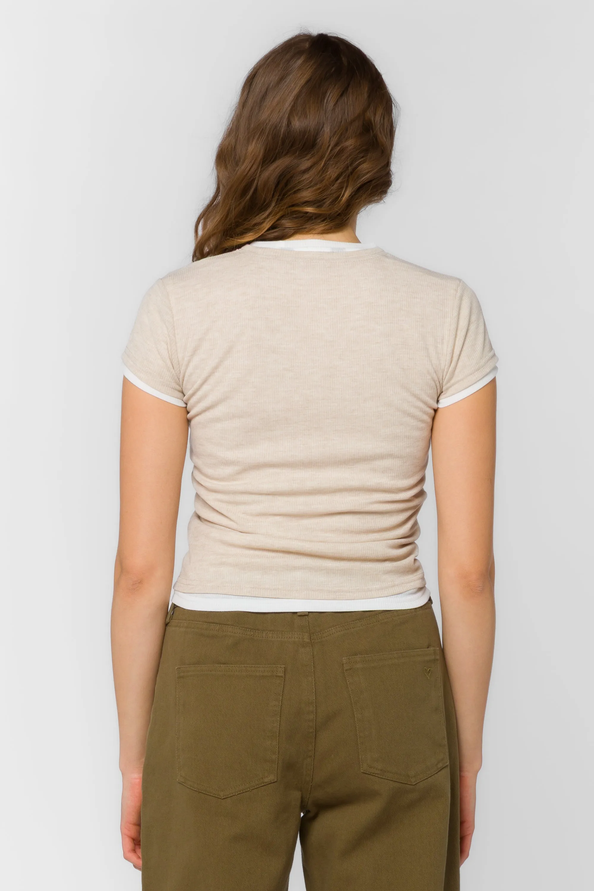 Zaira Sandstone Tee sold by Velvet Heart product image thumbnail 4