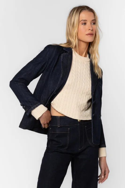 Aristide Raw Blue Blazer sold by Velvet Heart