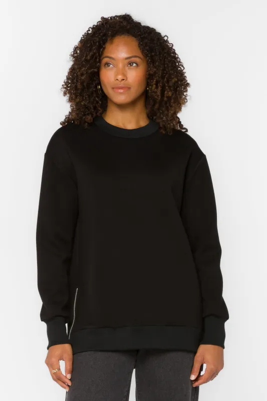 Elliana Black Sweatshirt sold by Velvet Heart
