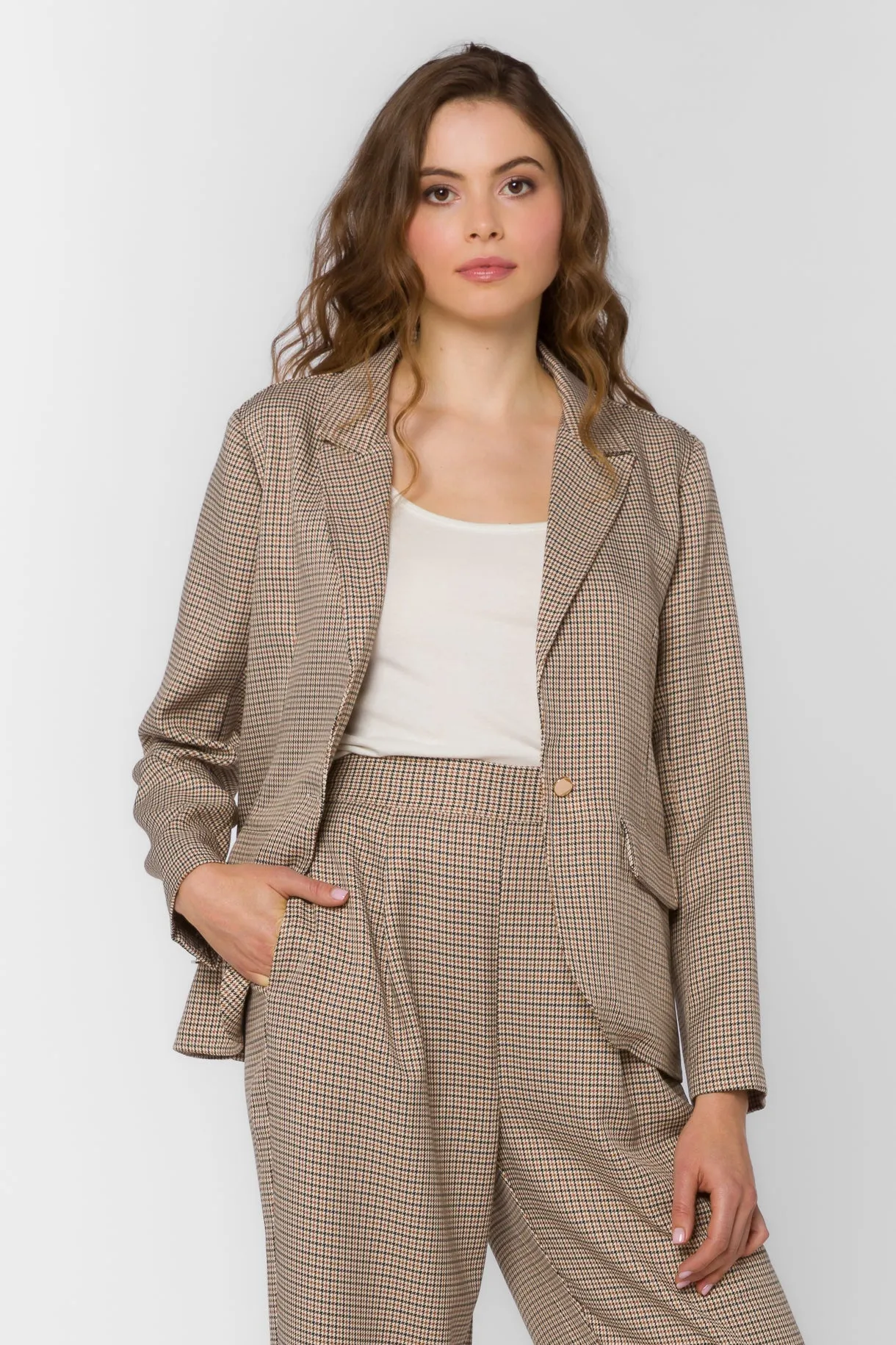 Loni Jazzy Houndstooth Blazer sold by Velvet Heart