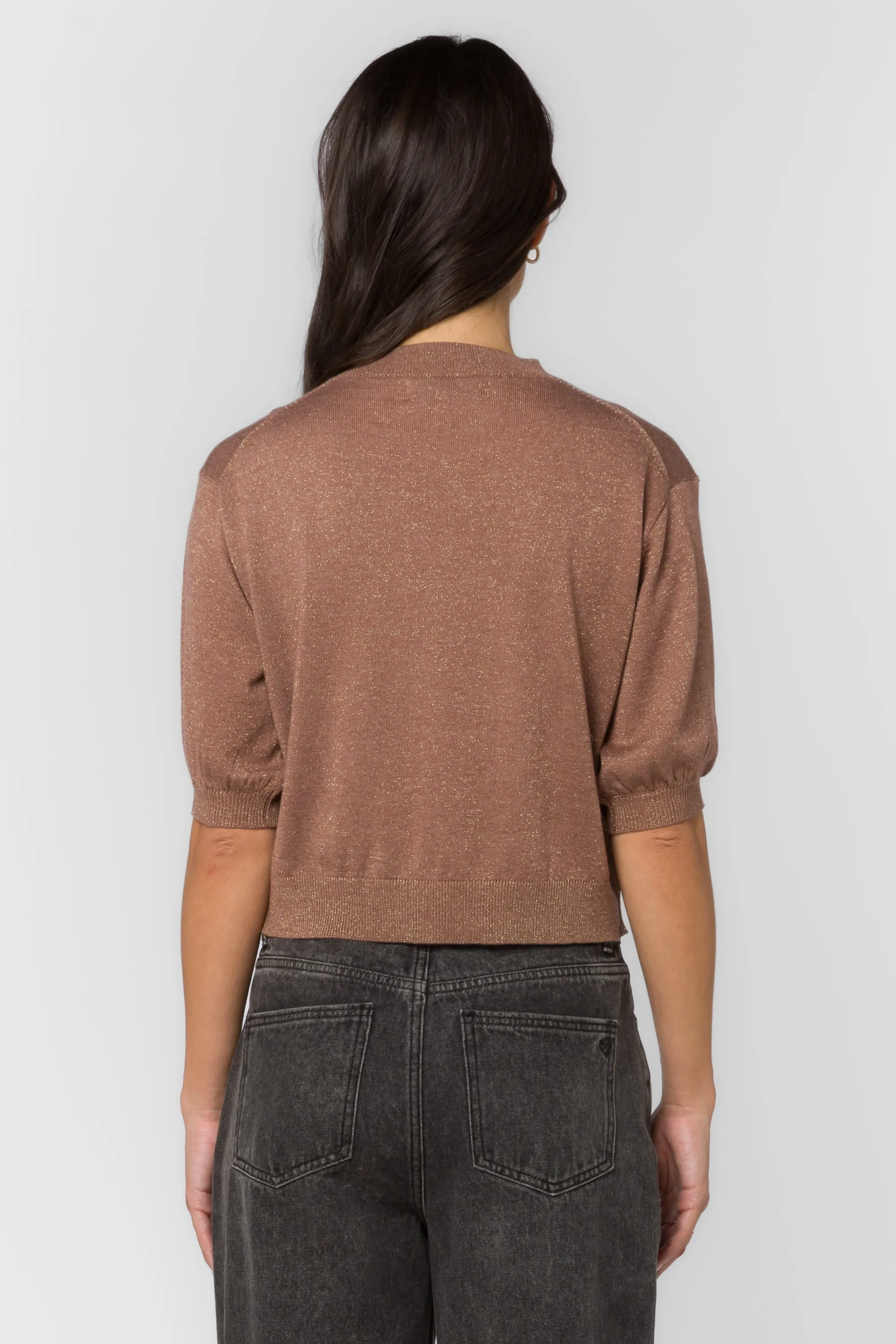 Fendy Cognac Metallic Sweater sold by Velvet Heart product image thumbnail 4