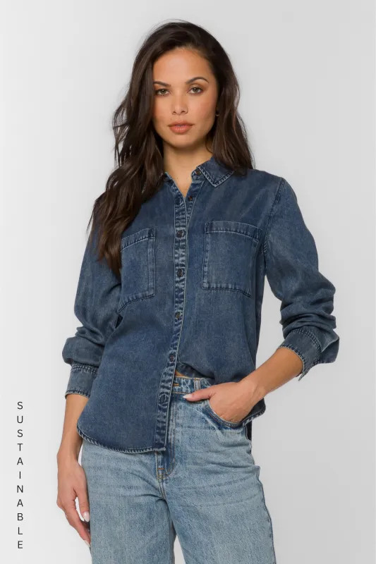 James Deep Blue Shirt sold by Velvet Heart