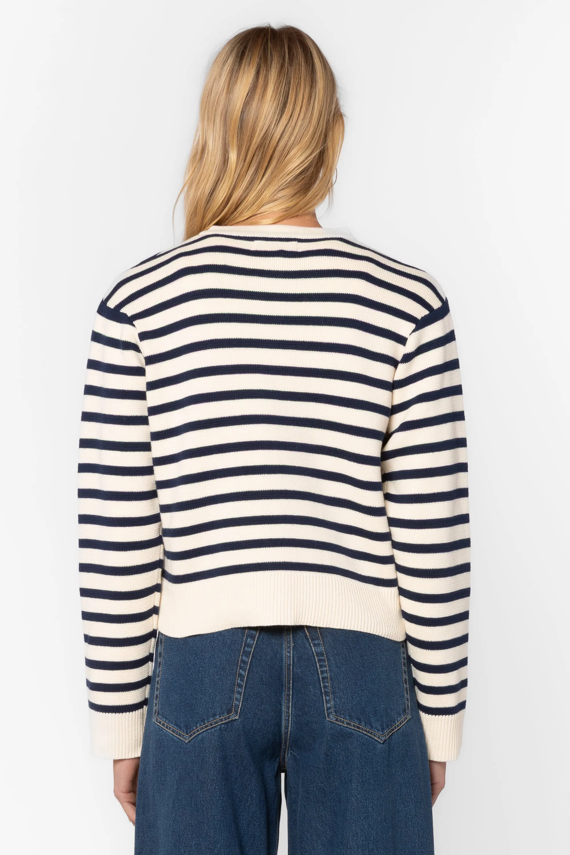 Melinda Navy Stripe Cardigan sold by Velvet Heart product image thumbnail 4