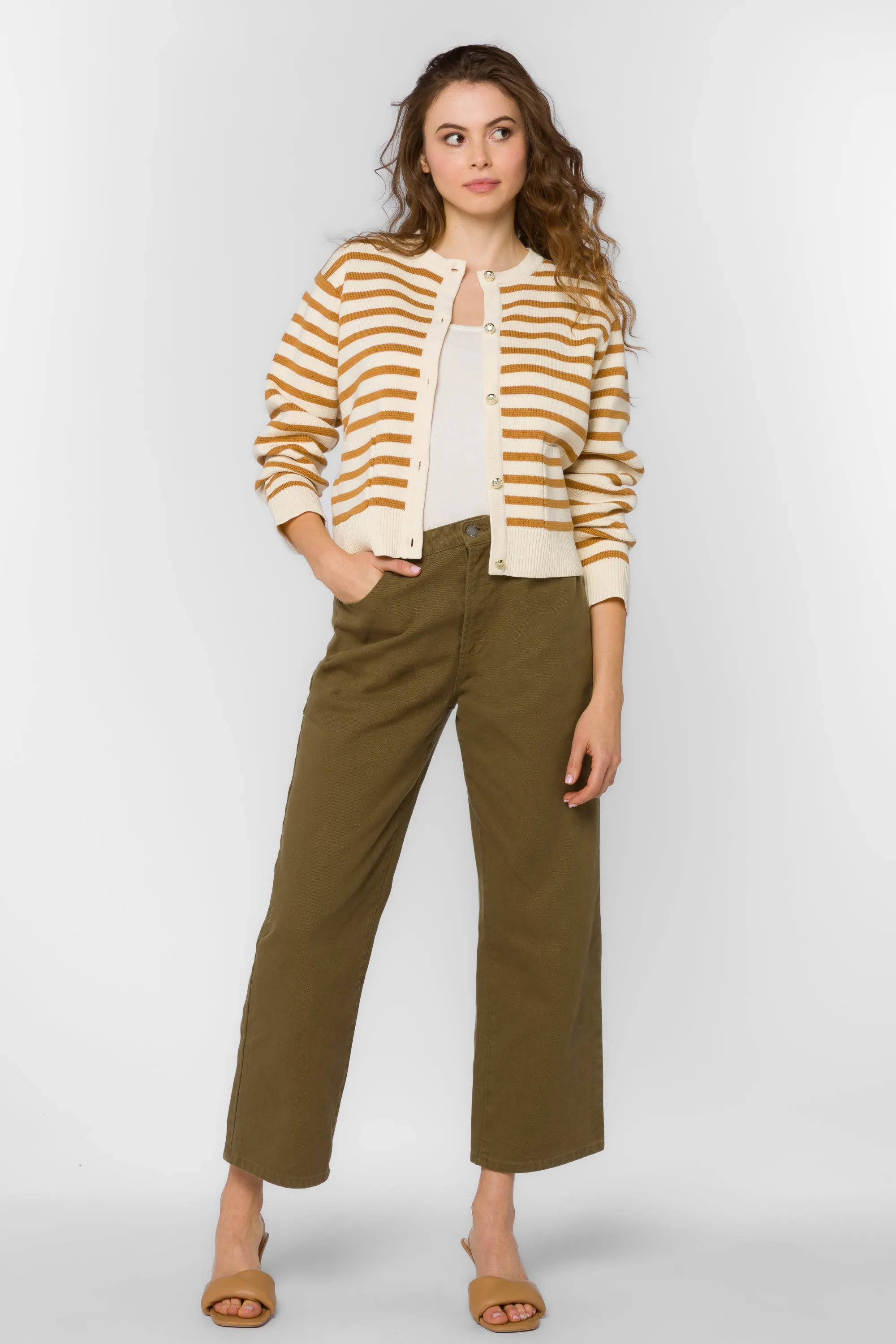 Melinda Burlap Stripe Cardigan sold by Velvet Heart product image thumbnail 3
