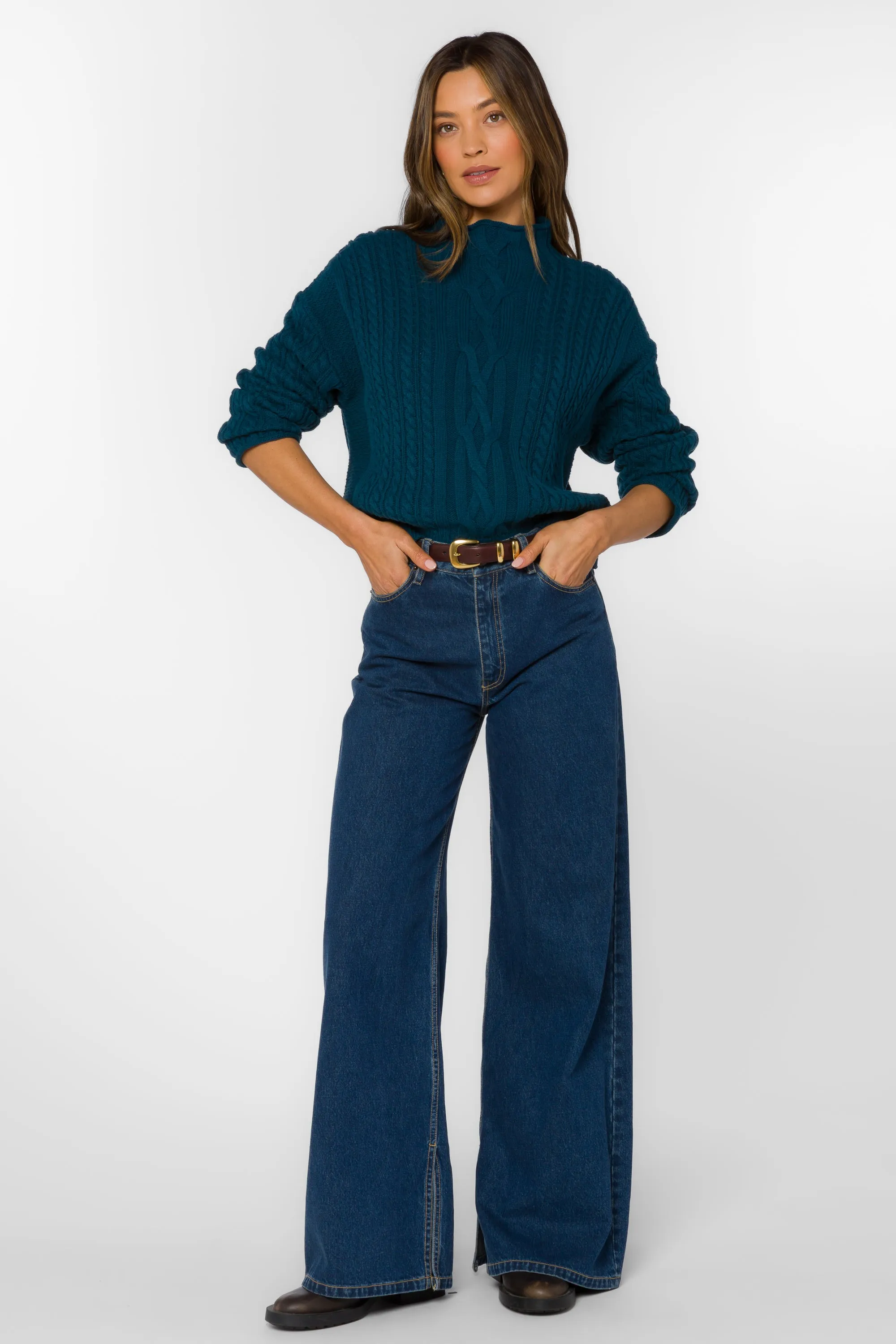 Jennevie Dark Teal Sweater sold by Velvet Heart product image thumbnail 2