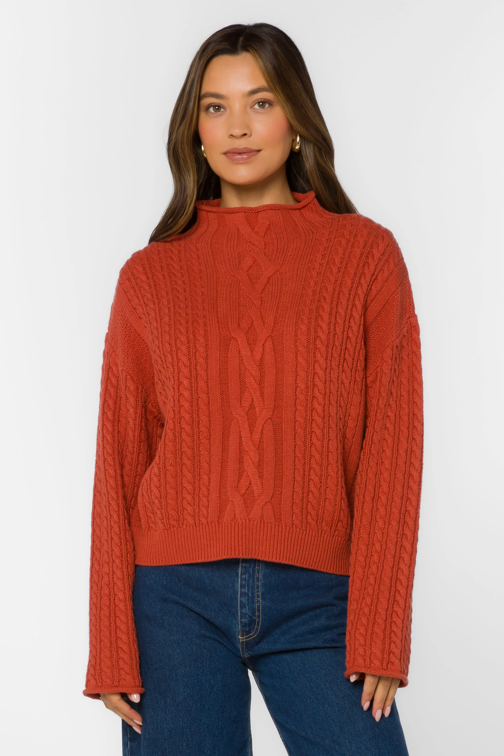 Jennevie Burnt Brick Sweater sold by Velvet Heart product image thumbnail 3