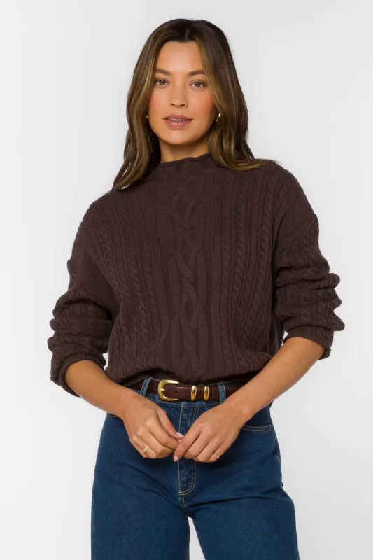 Jennevie Walnut Timber Sweater sold by Velvet Heart