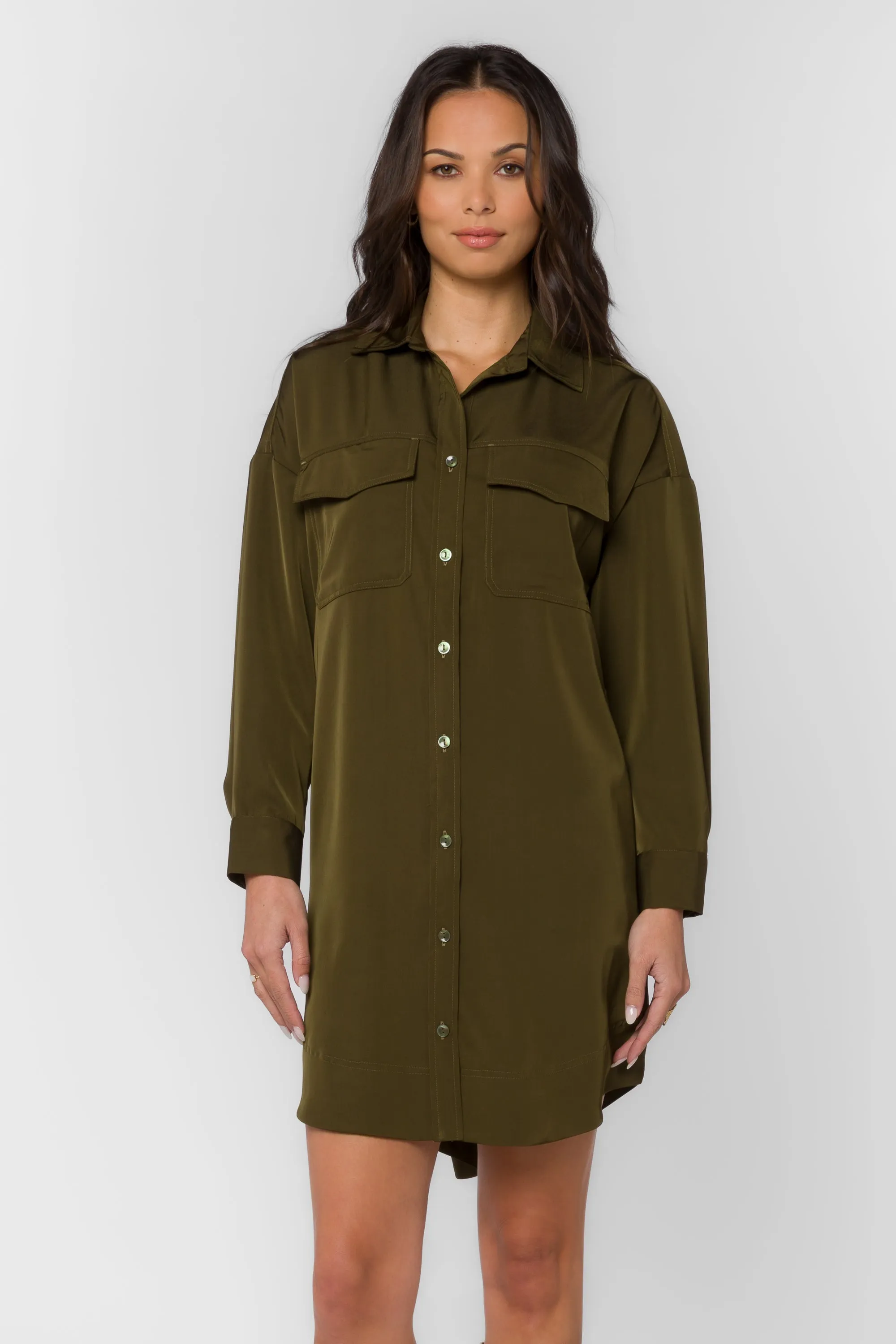 Sabrina Olive Dress sold by Velvet Heart product image thumbnail 3