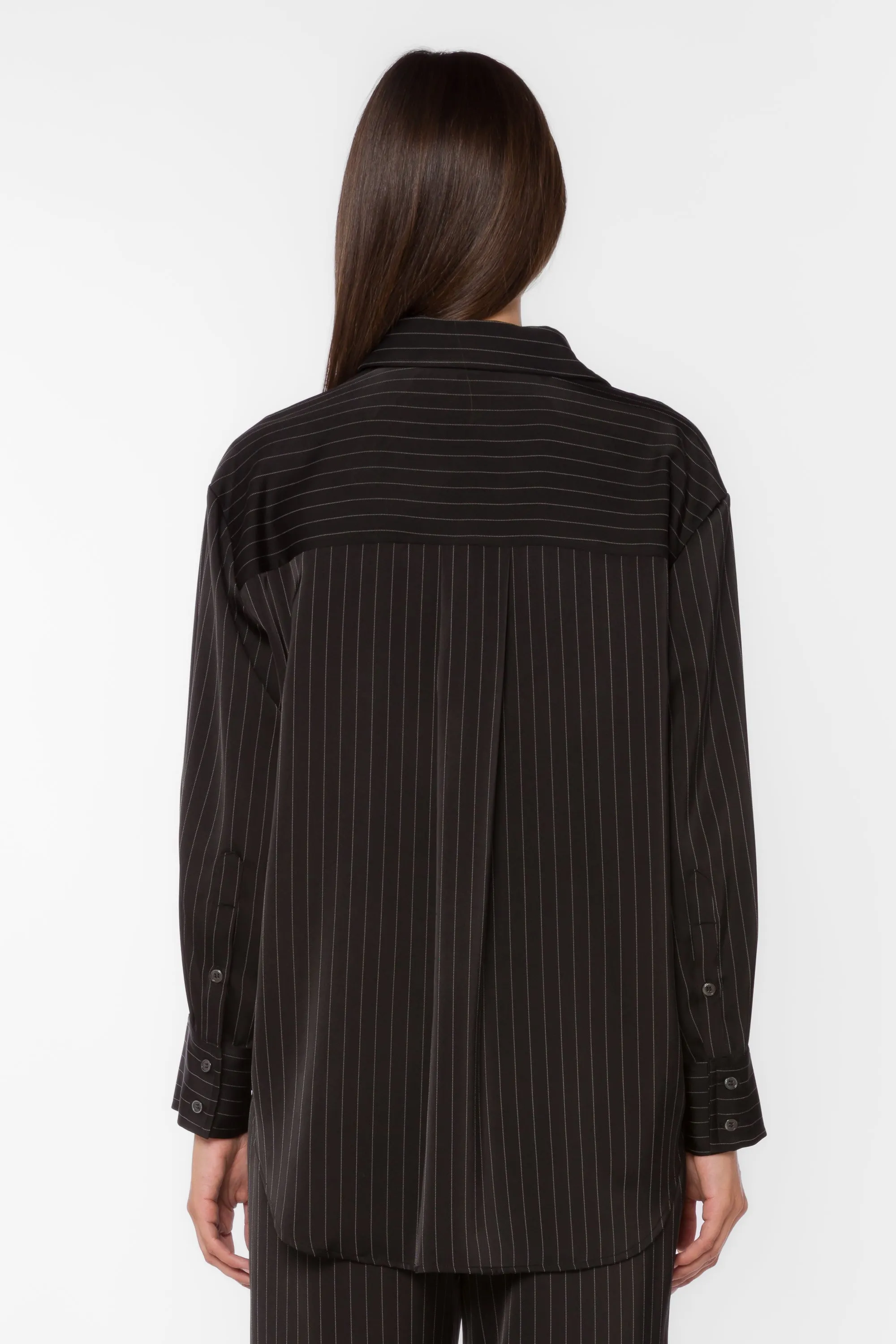 Sutton Black Pinstripe Shirt sold by Velvet Heart product image thumbnail 3