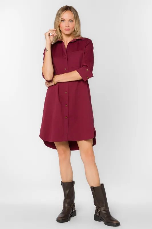 Morrigan Maroon Dress sold by Velvet Heart
