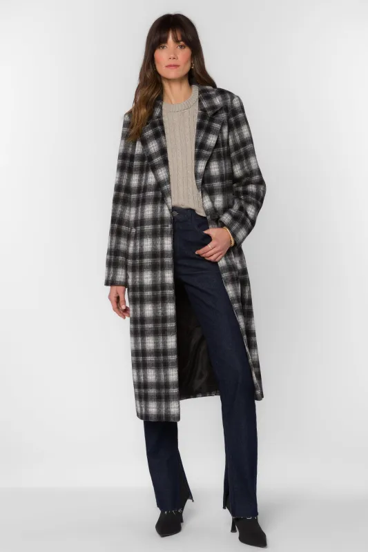 Myrtle Grey Plaid Coat sold by Velvet Heart