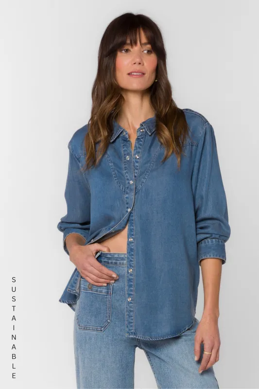Darby Blue Shirt sold by Velvet Heart