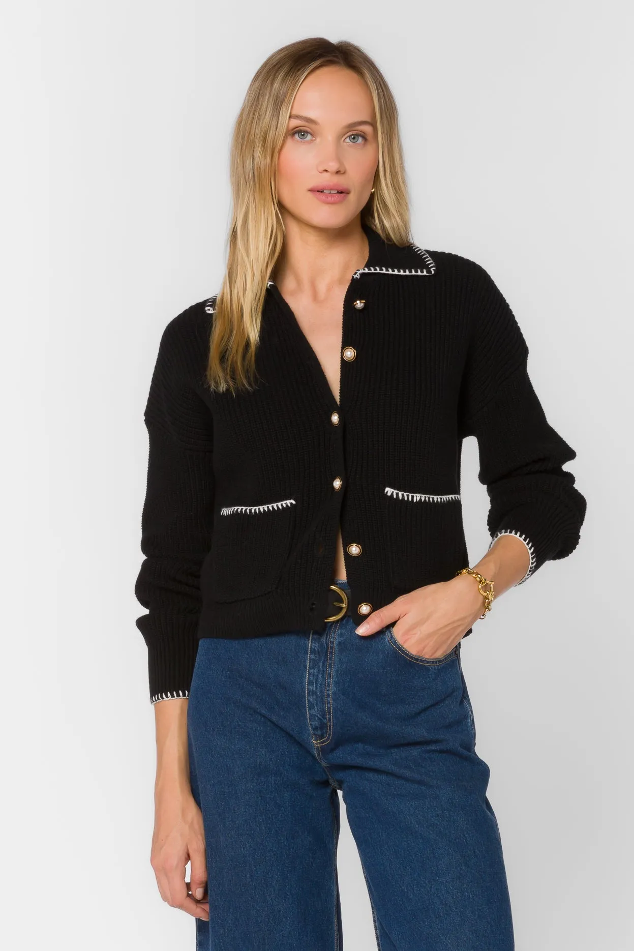 Brantley Black Cardigan sold by Velvet Heart