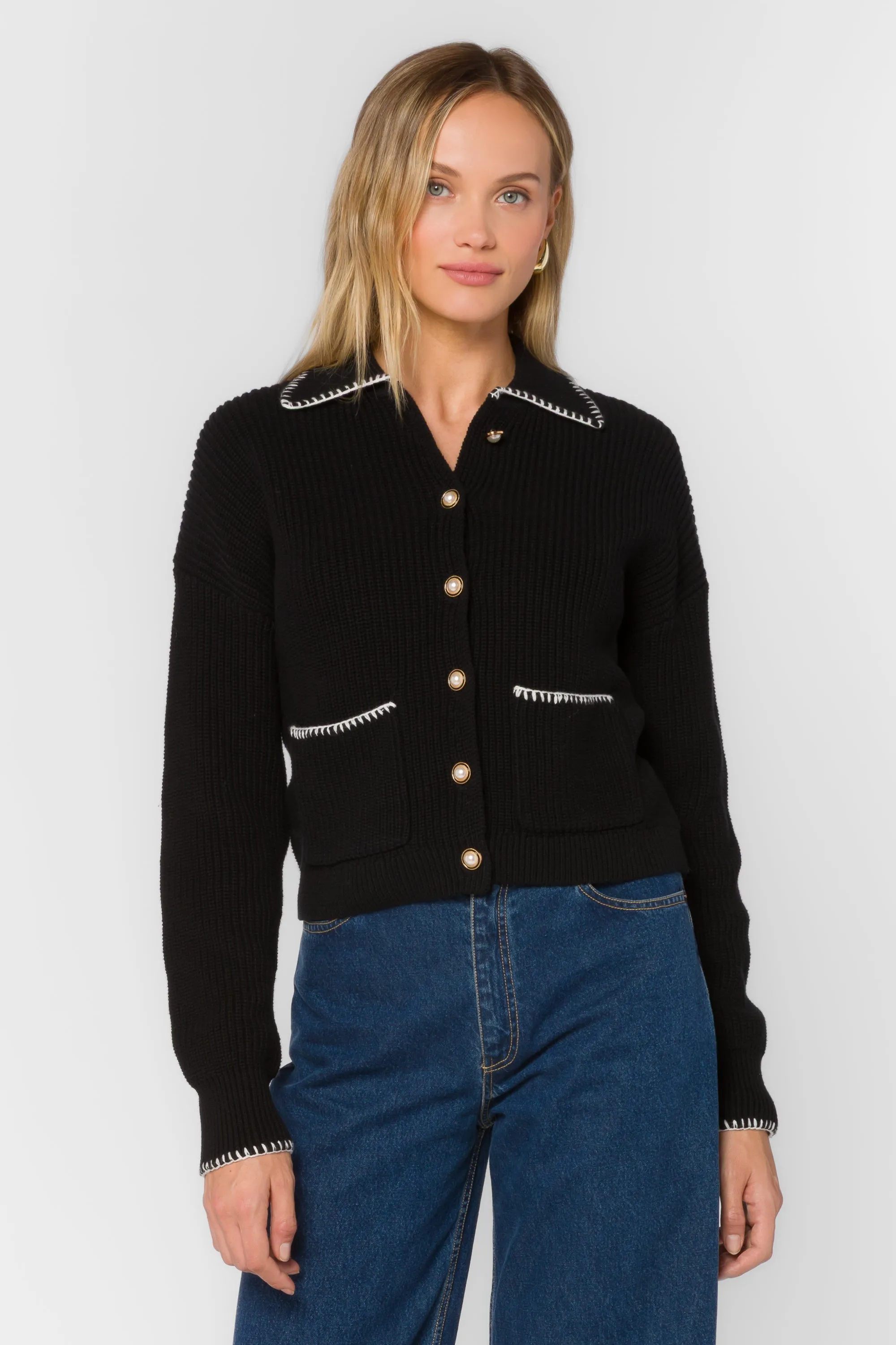 Brantley Black Cardigan sold by Velvet Heart product image thumbnail 3