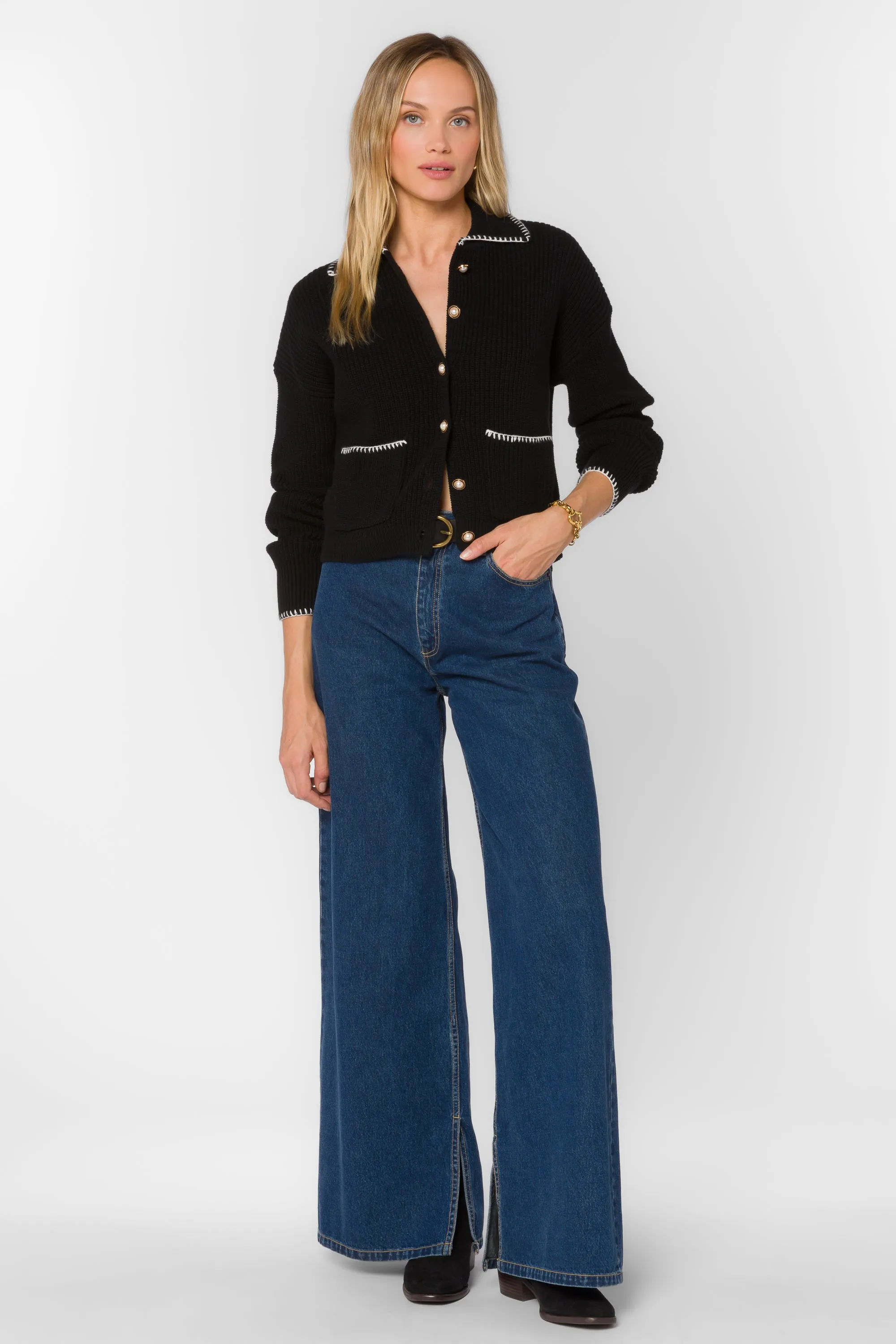 Brantley Black Cardigan sold by Velvet Heart product image thumbnail 2