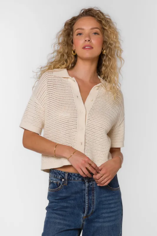 Claudine Ivory Top sold by Velvet Heart