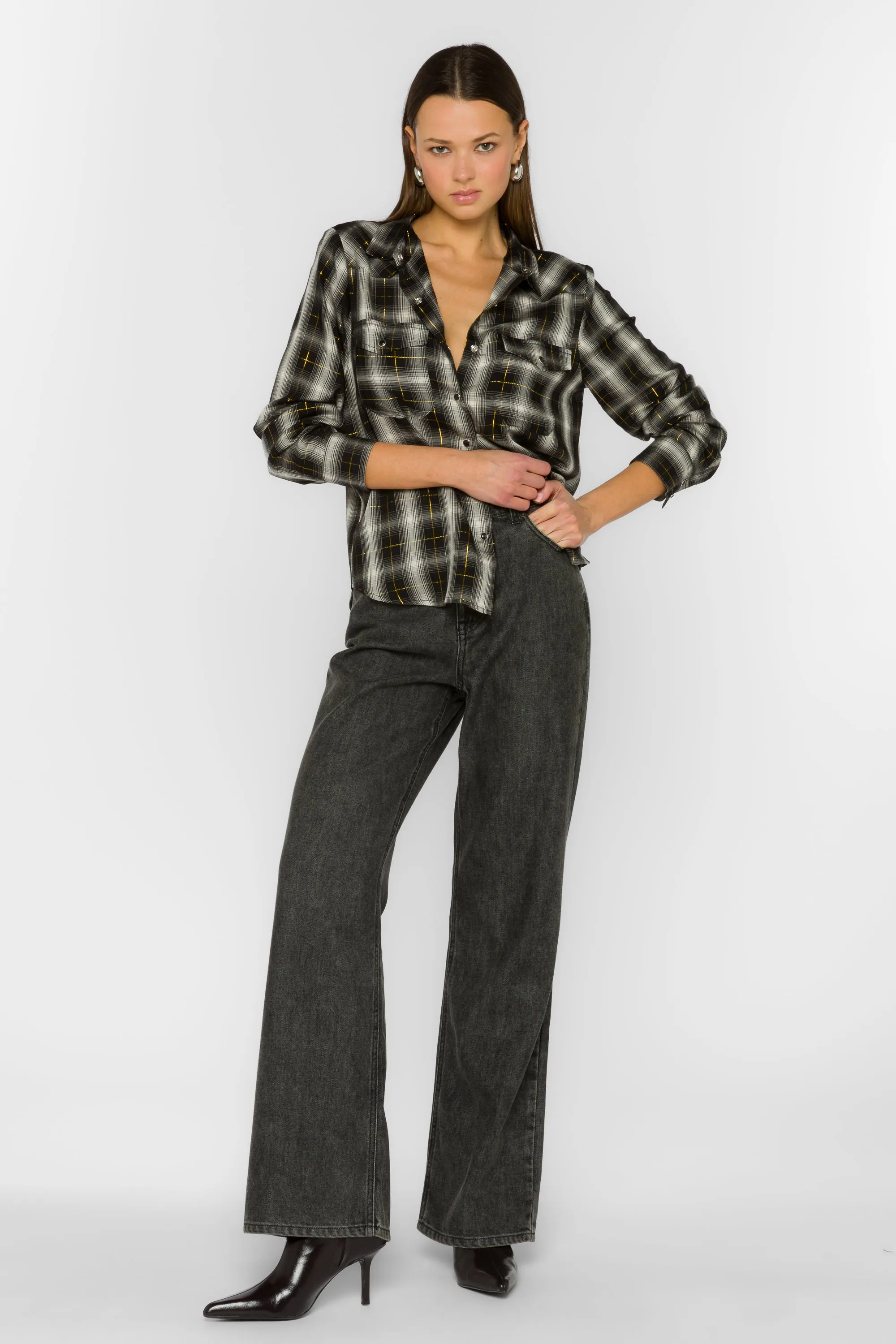 Duke Black White Plaid Shirt sold by Velvet Heart product image thumbnail 2