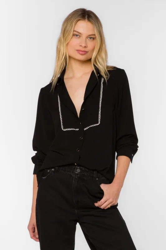 Avianna Black Top sold by Velvet Heart