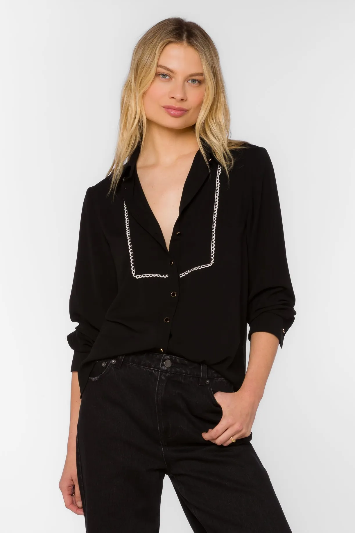 Avianna Black Top sold by Velvet Heart